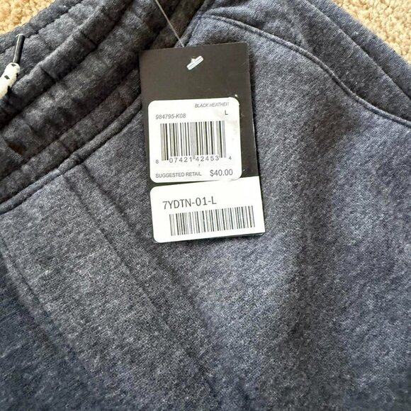 New Hurley Big Boys Fleece Pants - Color Black Heather - Size L - Picture 4 of 4